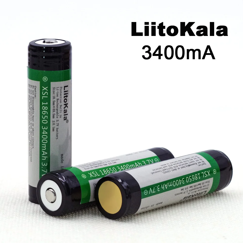 

3PCS Liitokala 18650 3400mah 3.7V Lithium Battery for Flashlights plus protection board