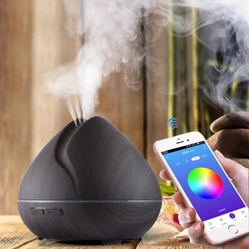 550ML APP Control Aroma Essential Oil Aromatherapy Diffuser With Wood Grain 7 Color LED Lights For Home Air Humidifier
550ML APP Control Aroma Essential Oil Aromatherapy Diffuser With Wood Grain 7 Color LED Lights For Home Air Humidifier