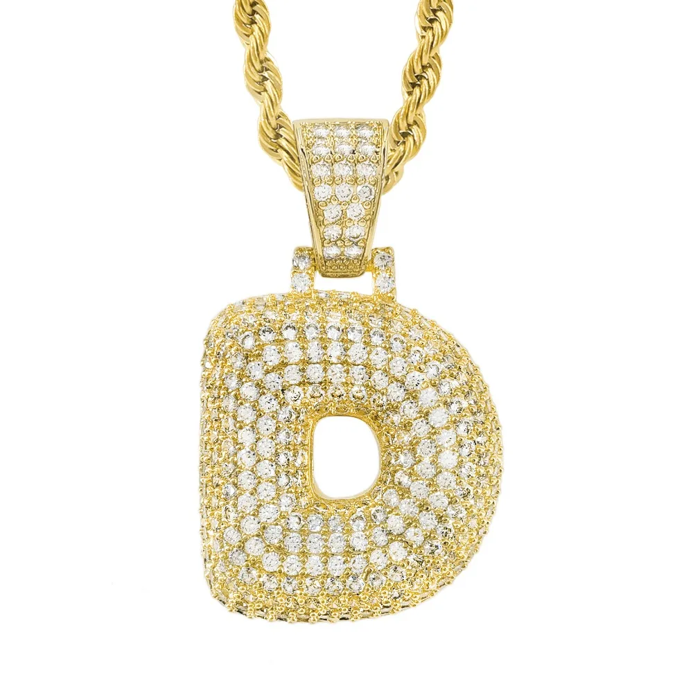 REAL ICE OUT BLING BLING 26 Bubble Letters Pendant Necklaces Gold Silver Color Cubic Zircon Hip Hop Jewelry
REAL ICE OUT BLING BLING 26 Bubble Letters Pendant Necklaces Gold Silver Color Cubic Zircon Hip Hop Jewelry