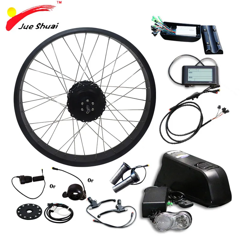 26" 4.0 Fat Bike Electric Bike Conversion Kit with Samsung 48V12AH/14AH LG16AH Lithium Battery Rear Motor Wheel e Bike Ebike Kit
26" 4.0 Fat Bike Electric Bike Conversion Kit with Samsung 48V12AH/14AH LG16AH Lithium Battery Rear Motor Wheel e Bike Ebike Kit