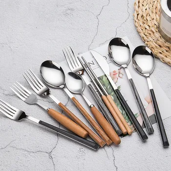 3pcs/set Portable Cutlery Set 304 Stainless Steel Dinnerware with Wooden Handle Dinner Luxury European Tableware Set
3pcs/set Portable Cutlery Set 304 Stainless Steel Dinnerware with Wooden Handle Dinner Luxury European Tableware Set
