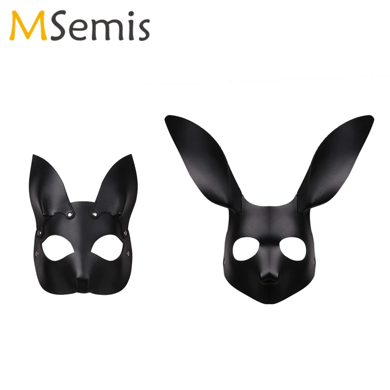 Unisex PU Leather Eyewear Fox/Rabbit Sexy Half Face Masks with Ears Blindfold Eye Cover Ball party Adult Cosplay Role Game
Unisex PU Leather Eyewear Fox/Rabbit Sexy Half Face Masks with Ears Blindfold Eye Cover Ball party Adult Cosplay Role Game