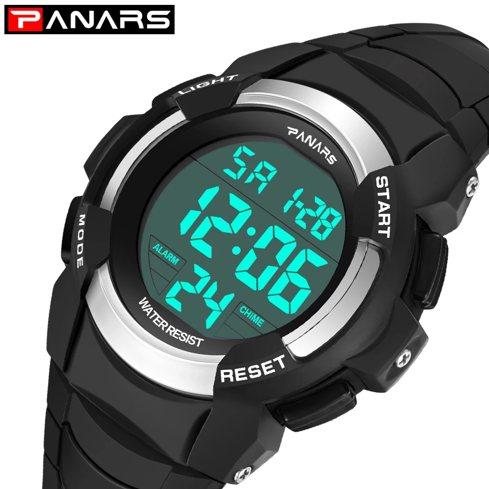 PANARS LED Digital Watch Men Luxury Brand Led Waterproof Outdoor Sport Watches For Men Clock Stopwatch Electronic Wrist Watches
PANARS LED Digital Watch Men Luxury Brand Led Waterproof Outdoor Sport Watches For Men Clock Stopwatch Electronic Wrist Watches