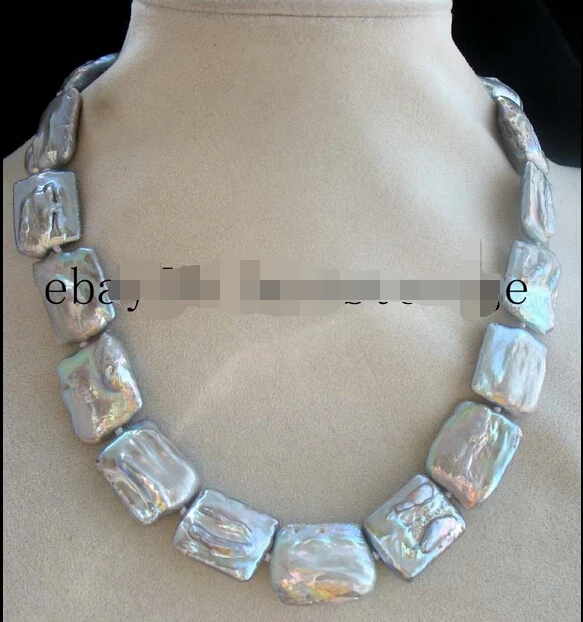 Free shipping hot sale>>freshwater pearl reborn keshi gray oblong necklace 18
Free shipping hot sale>>freshwater pearl reborn keshi gray oblong necklace 18