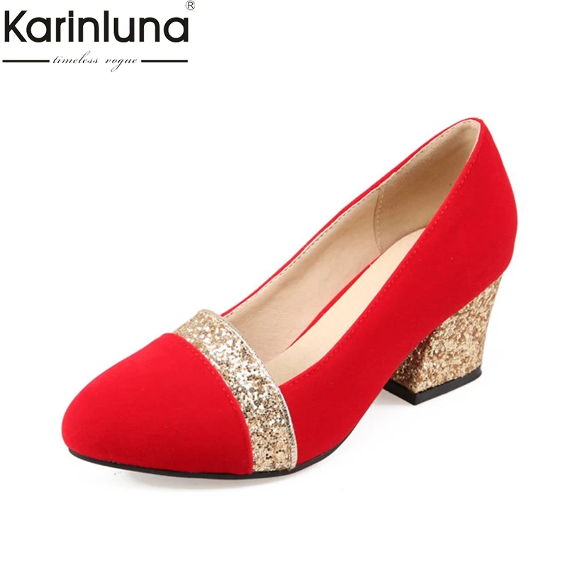 Karinluna new arrivals dropship plus size 32-43 bridesmaid wedding women shoes woman pumps chunky heels party bling pumps shoes
Karinluna new arrivals dropship plus size 32-43 bridesmaid wedding women shoes woman pumps chunky heels party bling pumps shoes