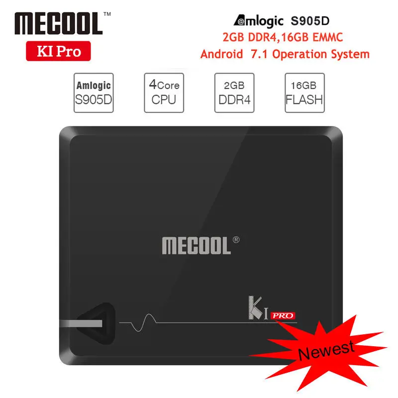 MECOOL KI Pro 10pcs Android Tv Box Amlogic S905D 2G/16G Android 7.1 Set Top Box DVB-S2/T2 Wifi BT4.1 1000M UHD 4K Media Player
MECOOL KI Pro 10pcs Android Tv Box Amlogic S905D 2G/16G Android 7.1 Set Top Box DVB-S2/T2 Wifi BT4.1 1000M UHD 4K Media Player