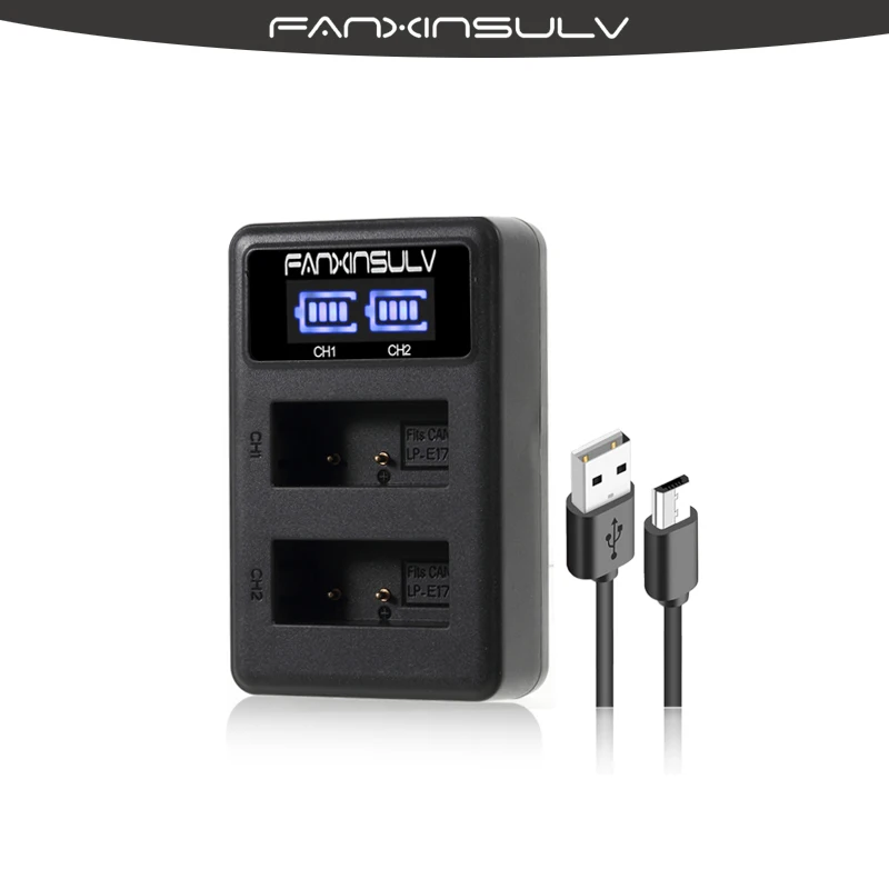 1 PCS LCD Dual USB Battery Charger for LP E17 LP-E17 Battery Canon 200D M3 M5 M6 77D 750D 760D T6i T6s 800D 810D 8000D Kiss X8i
1 PCS LCD Dual USB Battery Charger for LP E17 LP-E17 Battery Canon 200D M3 M5 M6 77D 750D 760D T6i T6s 800D 810D 8000D Kiss X8i