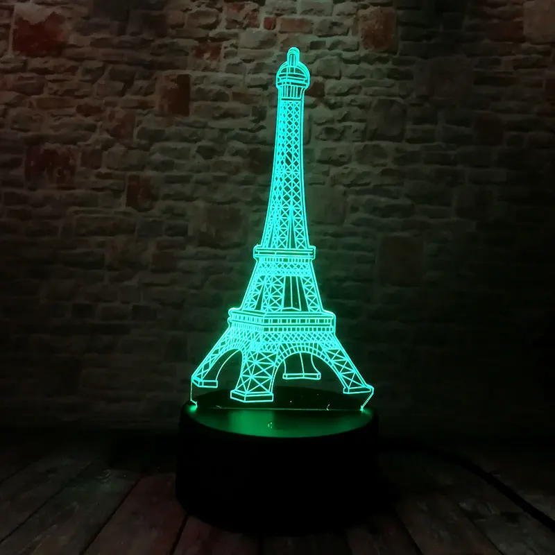 Eiffel Tower Paris Tower Luminous Model 3D Illusion LED NightLight Colourful Flashing Light Glow in the Dark Toys Holiday gift
Eiffel Tower Paris Tower Luminous Model 3D Illusion LED NightLight Colourful Flashing Light Glow in the Dark Toys Holiday gift