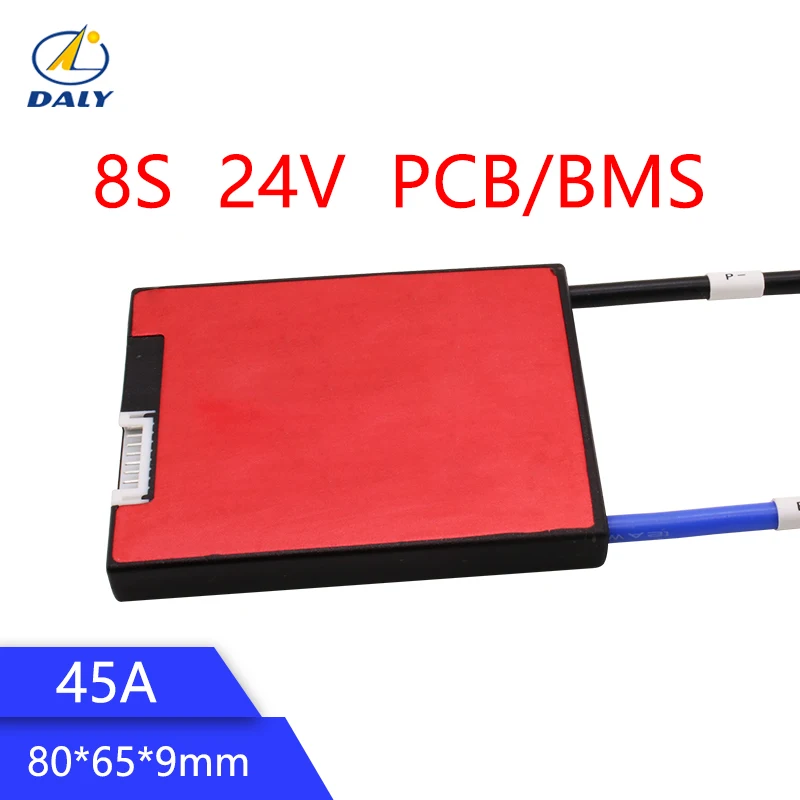 Daly waterproof 8s 24v 29.6v 45A BMS lithium lipo lifepo4 bms for electric scooter use for lithium battery
Daly waterproof 8s 24v 29.6v 45A BMS lithium lipo lifepo4 bms for electric scooter use for lithium battery