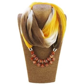 New Gradient Color Neck Ring Women Resin Pendant Scarf for Women Fashion Necklace Scarf Hijab Beaded Collar
New Gradient Color Neck Ring Women Resin Pendant Scarf for Women Fashion Necklace Scarf Hijab Beaded Collar