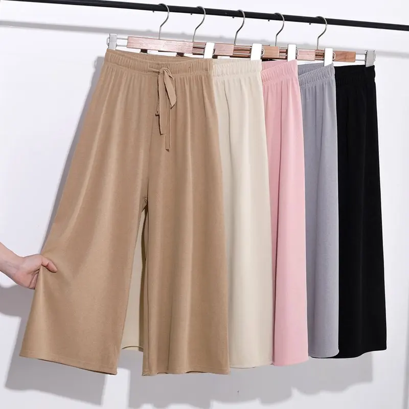 summer new Korean ice silk wide leg pants female high waist loose harem flare pants casual
summer new Korean ice silk wide leg pants female high waist loose harem flare pants casual