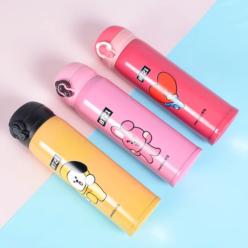 Kpop Bangtan Boys BTS21 Stainless Steel Thermos Bottle Cute Cartoon CHIMMY COOKY TATA Lemon Cup Journey Bottles
Kpop Bangtan Boys BTS21 Stainless Steel Thermos Bottle Cute Cartoon CHIMMY COOKY TATA Lemon Cup Journey Bottles