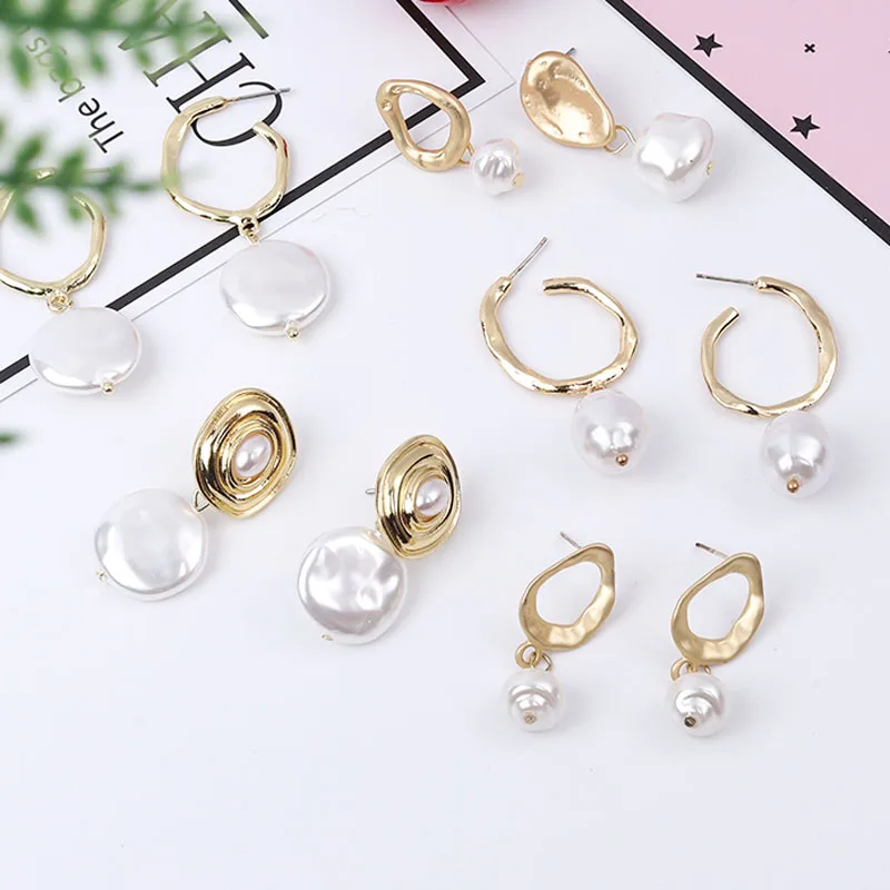 2019 New Irregular Freshwater Pearl Dangle Drop Earrings for Women Brincos Geometric Round Shell DIY Party Jewelry Gift
2019 New Irregular Freshwater Pearl Dangle Drop Earrings for Women Brincos Geometric Round Shell DIY Party Jewelry Gift