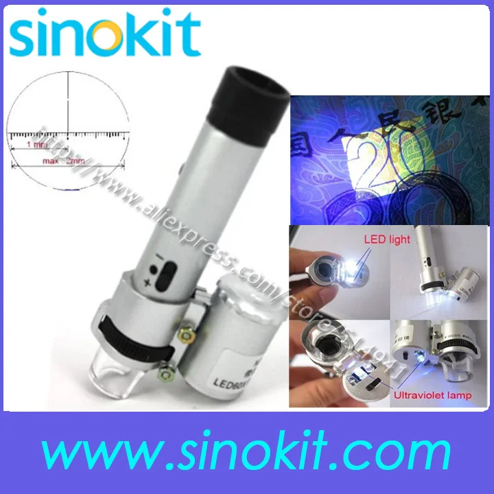 60X Jewelry Loupe Eye Magnifier Microscope Three UV LED Lights Ultraviolet Lamp with Moeny Inspection Function 9886
60X Jewelry Loupe Eye Magnifier Microscope Three UV LED Lights Ultraviolet Lamp with Moeny Inspection Function 9886