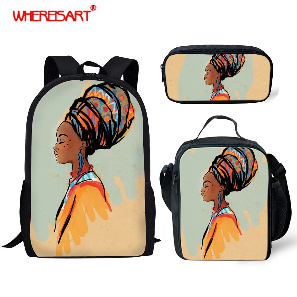 WHEREISART набор школьных сумок для девочек в Африканском и американском стиле