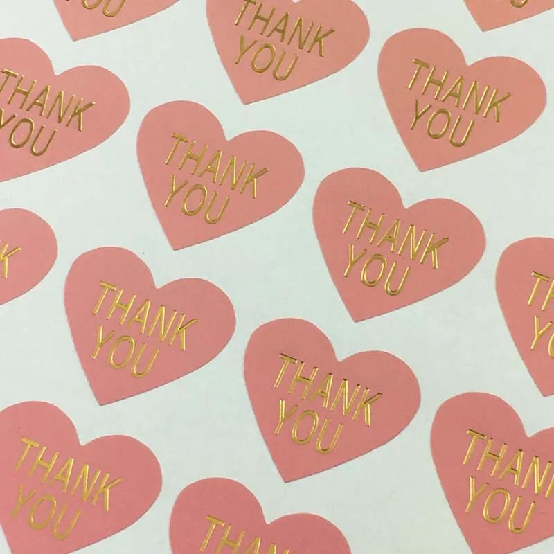 500pcs Pink Thank You Labels Thermoprinting Gold "THANK YOU"Labels heart-shaped design Stickers Golden text Sticker Labels
500pcs Pink Thank You Labels Thermoprinting Gold "THANK YOU"Labels heart-shaped design Stickers Golden text Sticker Labels