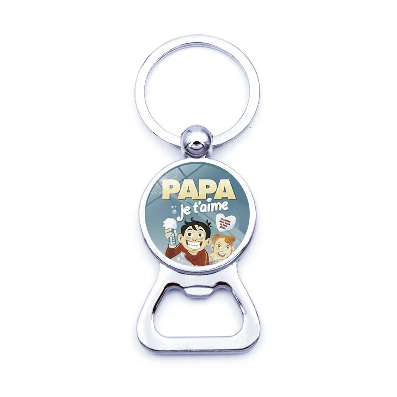 2019 Fashion Je T'aime Papa Metal Bottle Opener KeyChain Fathers Gifts J'ai Un Super Papa Key Chain Ring Holder Gifts for Dad
2019 Fashion Je T'aime Papa Metal Bottle Opener KeyChain Fathers Gifts J'ai Un Super Papa Key Chain Ring Holder Gifts for Dad