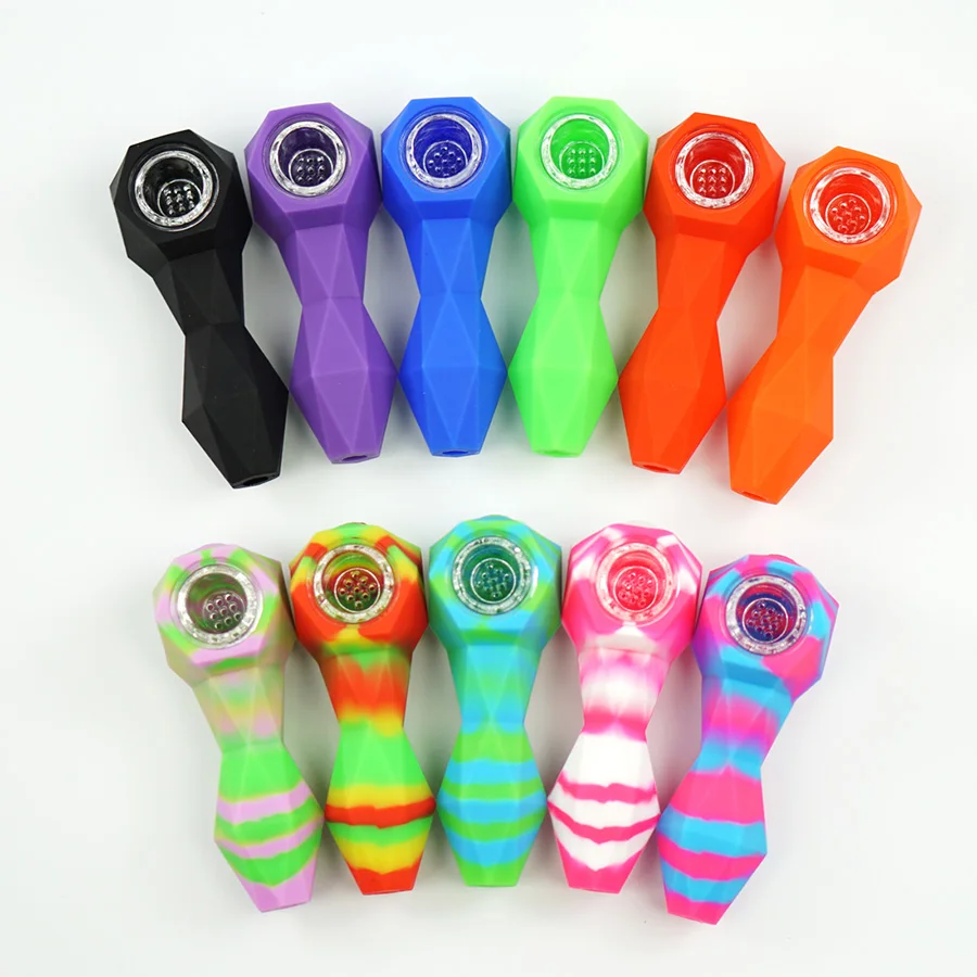 20 pieces portable Silicone Hand pipe for Tobacco with glass bowl Smoking Pipe with Cap Bowl unbreakable Cigarette Filter Holder
20 pieces portable Silicone Hand pipe for Tobacco with glass bowl Smoking Pipe with Cap Bowl unbreakable Cigarette Filter Holder