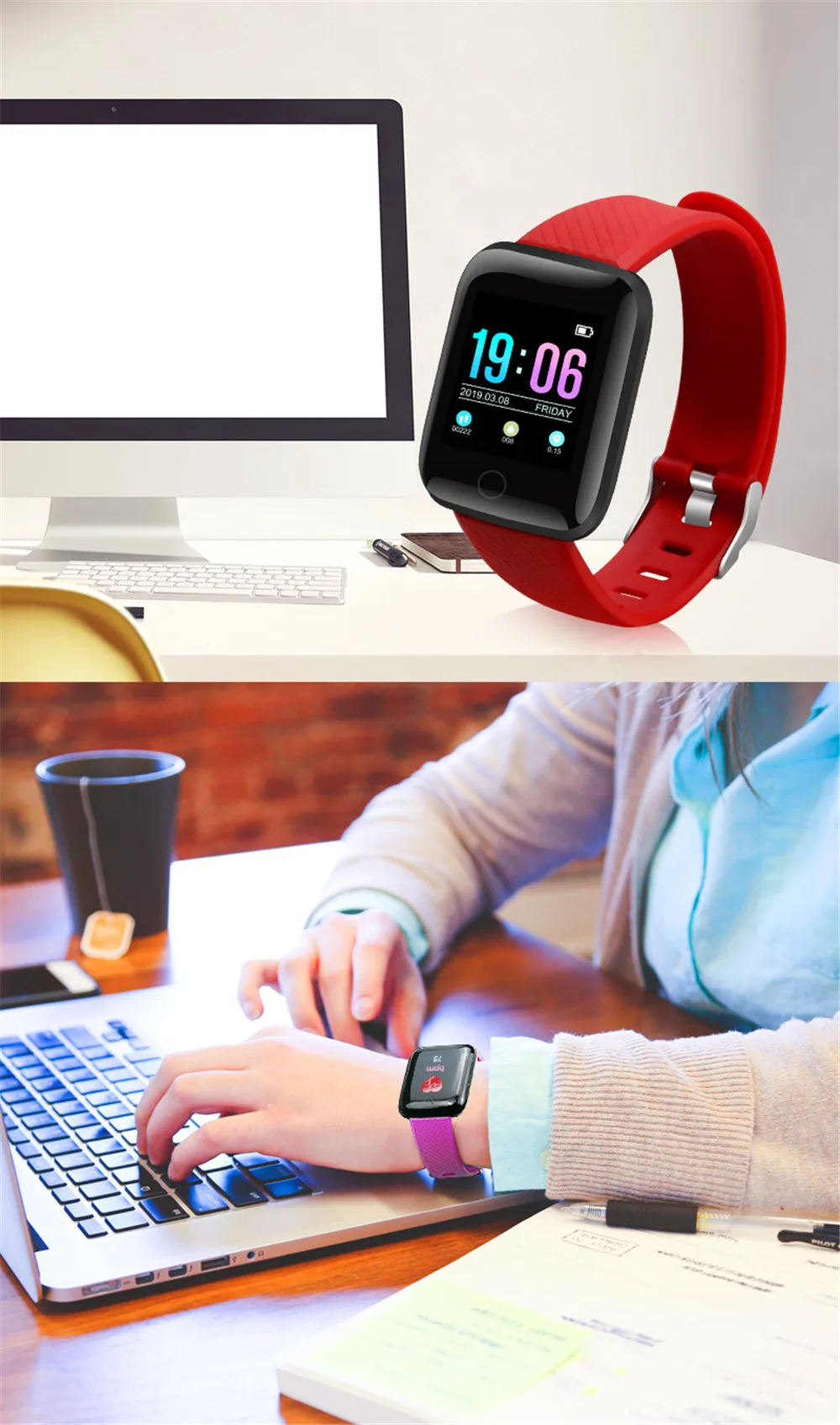 21-130435- Smart Watch Men Blood Pressure Waterproof Smartwatch Women Heart Rate Monitor Fitness Tracker Watch GPS Sport For Android IOS