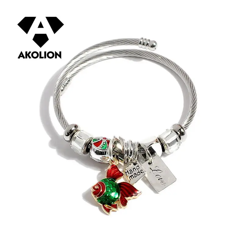 AKOLION Little Goldfish Alloy Cartoon Bracelet Cute DIY Bracelet Gifts For Women And Girl Fit Pandora Jewelry Accessories 2019
AKOLION Little Goldfish Alloy Cartoon Bracelet Cute DIY Bracelet Gifts For Women And Girl Fit Pandora Jewelry Accessories 2019