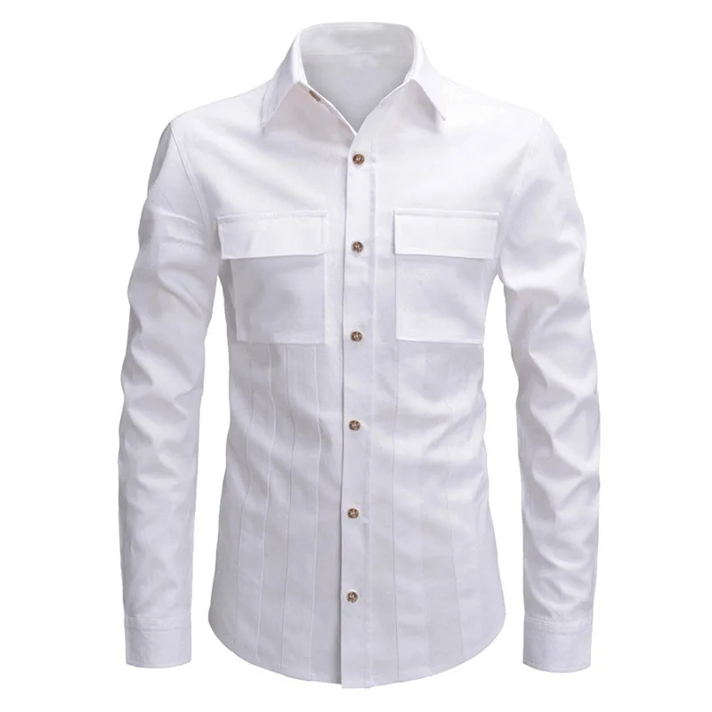Laamei Large Size Men's Business Casual Long Sleeved Shirt Solid Slim White Blue Black Smart Male Social Dress Shirt Plus
Laamei Large Size Men's Business Casual Long Sleeved Shirt Solid Slim White Blue Black Smart Male Social Dress Shirt Plus