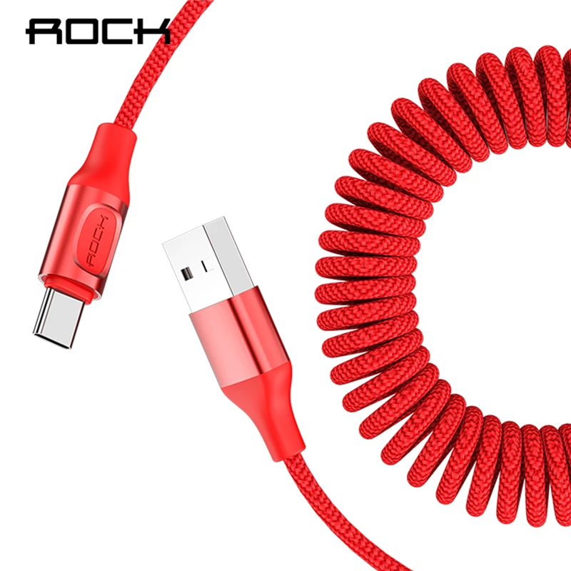 ROCK Retractable Spring USB Type C Cable for Xiaomi Samsung Galaxy S9 S8 Huawei One Plus Quick Charge USB Cable
ROCK Retractable Spring USB Type C Cable for Xiaomi Samsung Galaxy S9 S8 Huawei One Plus Quick Charge USB Cable