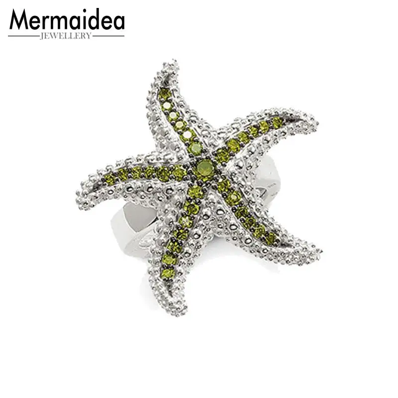 Silver Green CZ Openable Starfish Rings 2019 Glamourous Open Mouth Big Star Fish Ring Jewelry Gift for Women Men
Silver Green CZ Openable Starfish Rings 2019 Glamourous Open Mouth Big Star Fish Ring Jewelry Gift for Women Men