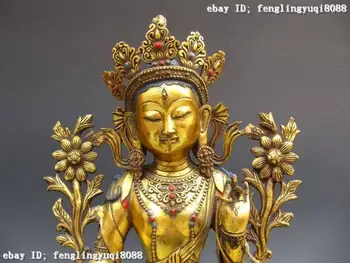 Tibet Bronze Copper Gild lotus flower White TaRa Kwan-Yin Guan Yin Buddha Statue Discount 55%
Tibet Bronze Copper Gild lotus flower White TaRa Kwan-Yin Guan Yin Buddha Statue Discount 55%