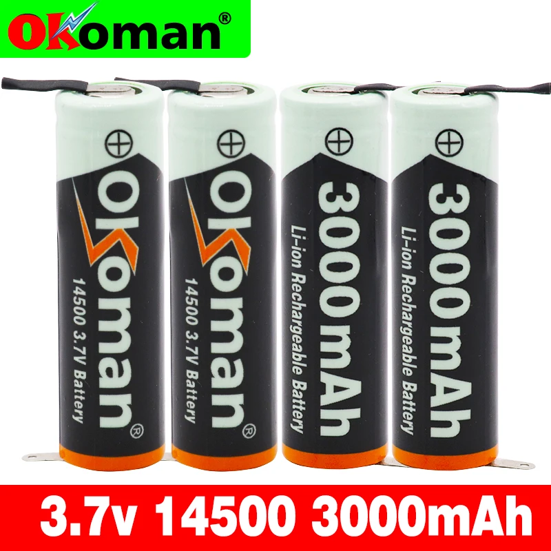 14500 Lithium Battery Lithium Rechargeable Bateria Welding Nickel Sheet batteries 3.7V 3000mAh For Torch LED Flashlight Toy
14500 Lithium Battery Lithium Rechargeable Bateria Welding Nickel Sheet batteries 3.7V 3000mAh For Torch LED Flashlight Toy