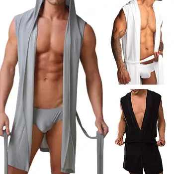 халат мужской Summer Dress Bath Robe Men Sexy Pajamas Sleepwear Hombre Sleeveless Hooded Bathrobe Nightgown Robe Badjas Mannen
халат мужской Summer Dress Bath Robe Men Sexy Pajamas Sleepwear Hombre Sleeveless Hooded Bathrobe Nightgown Robe Badjas Mannen