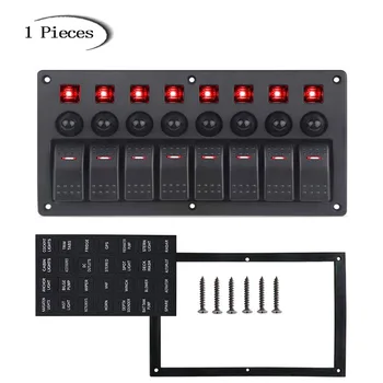 Car 8 Gang Switch Panel 12V Auto Toggle Switch Circuit Breakers With Fuse for Car Auto Boat Marine Ship Caravan Jeep Speedboat
Car 8 Gang Switch Panel 12V Auto Toggle Switch Circuit Breakers With Fuse for Car Auto Boat Marine Ship Caravan Jeep Speedboat