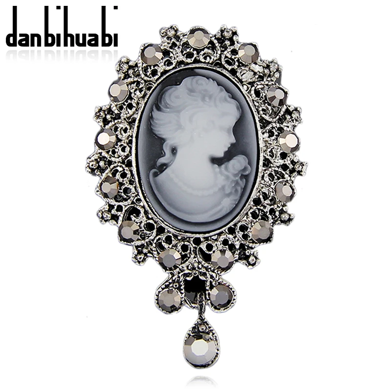 Women Vintage Cameo Brooch Antique Silver Plated Rhinestone Opal Brooch Pins CC Pretty Beauty Queen Jewelry Accessories
Women Vintage Cameo Brooch Antique Silver Plated Rhinestone Opal Brooch Pins CC Pretty Beauty Queen Jewelry Accessories