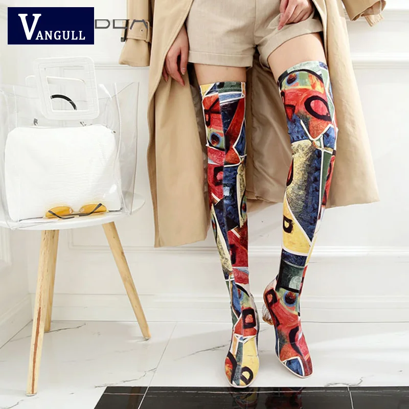VANGULL Female Autumn Winter Thigh High Boots High Heels Women Fashion Over The Knee Botas Mujer Shoes Size 34-39
VANGULL Female Autumn Winter Thigh High Boots High Heels Women Fashion Over The Knee Botas Mujer Shoes Size 34-39