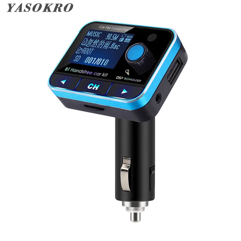 

AUX Modulator Bluetooth Car Kit Handsfree FM Transmitter Support TF SD Card MP3 Music Player Voltage Detection Dual USB Charger