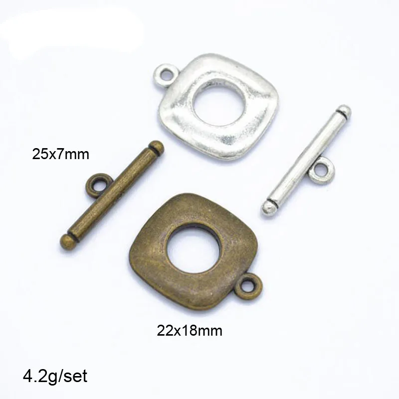 Wholesale 20Sets Antique Silver/Antique Bronze Toggle Clasp Hooks Connectors For Bracelets Jewelry Making
Wholesale 20Sets Antique Silver/Antique Bronze Toggle Clasp Hooks Connectors For Bracelets Jewelry Making