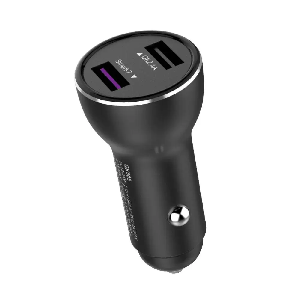 QK505 QC3.0 Super Fast Charging Dual USB Car Charger Adapter for Huawei Vivo Charger
QK505 QC3.0 Super Fast Charging Dual USB Car Charger Adapter for Huawei Vivo Charger