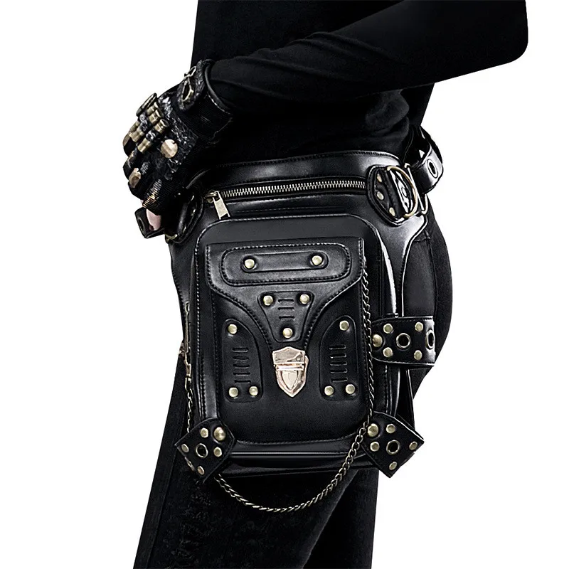 Fashion Steampunk Gothic Waist Leg Bag Retro Pu Leather Rivet Messenger Bag Personalized Phone Purse Men&Women Waist Bag
Fashion Steampunk Gothic Waist Leg Bag Retro Pu Leather Rivet Messenger Bag Personalized Phone Purse Men&Women Waist Bag