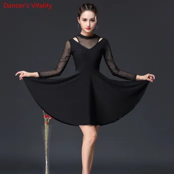 Latin Dance Skirt New Women Adult Practice Clothing Dress Cotton + Mesh Long Sleeve Dance Skirt Performance Dress
Latin Dance Skirt New Women Adult Practice Clothing Dress Cotton + Mesh Long Sleeve Dance Skirt Performance Dress
