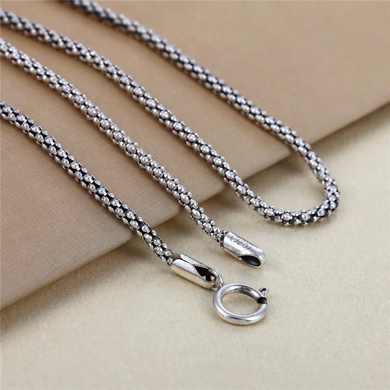 Long Baolong 925 pure silver jewelry chain necklace all-match intime corn retro silver chain new lady
Long Baolong 925 pure silver jewelry chain necklace all-match intime corn retro silver chain new lady