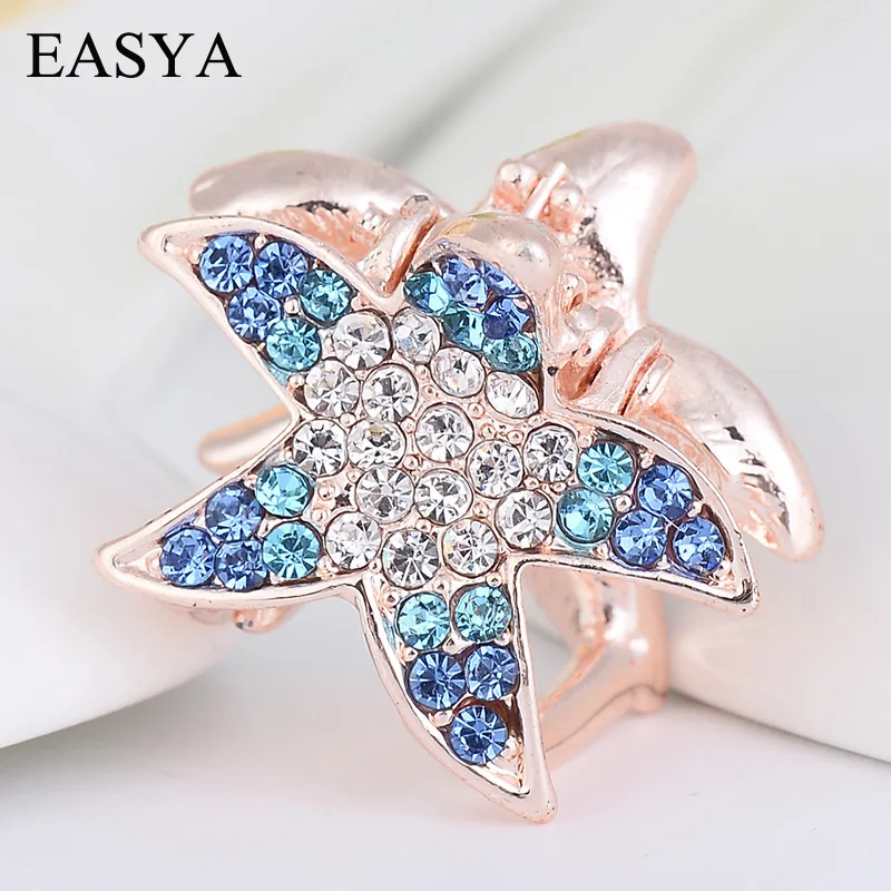 EASYA 2018 New Hair Accessories Fashion Sparkling Rhinestone Crystal Starfish Hair Crab Claw Women Girls Hairwear Ornaments
EASYA 2018 New Hair Accessories Fashion Sparkling Rhinestone Crystal Starfish Hair Crab Claw Women Girls Hairwear Ornaments