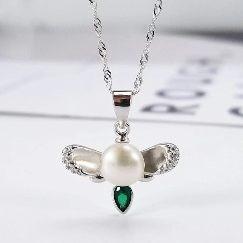 S925 Sterling Silver Pearl Pendant Mounts Woman Freshwater Pearl Pendant Small Dragonfly Necklace Pendant 10pcs/lot
S925 Sterling Silver Pearl Pendant Mounts Woman Freshwater Pearl Pendant Small Dragonfly Necklace Pendant 10pcs/lot