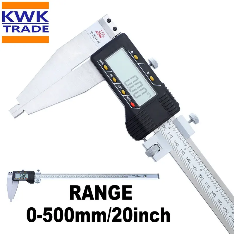 Digital Caliper 500mm 20inch Long Range Metric Inch Gauge 0-500mm Vernier Calipers Stainless Steel Micrometer Measuring Tools
Digital Caliper 500mm 20inch Long Range Metric Inch Gauge 0-500mm Vernier Calipers Stainless Steel Micrometer Measuring Tools