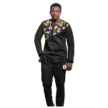 African clothes sets men tops+trousers Set fashion print and black cotton short sleeve packwork t-shirt and pants festive custom
African clothes sets men tops+trousers Set fashion print and black cotton short sleeve packwork t-shirt and pants festive custom