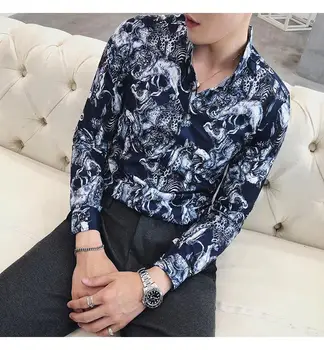 Casual Blouse Men's clothes Slim Fit Long sleeve Hawaiian Shirt for Men Luxury Social Shirt Man Party Camisa social masculina
Casual Blouse Men's clothes Slim Fit Long sleeve Hawaiian Shirt for Men Luxury Social Shirt Man Party Camisa social masculina