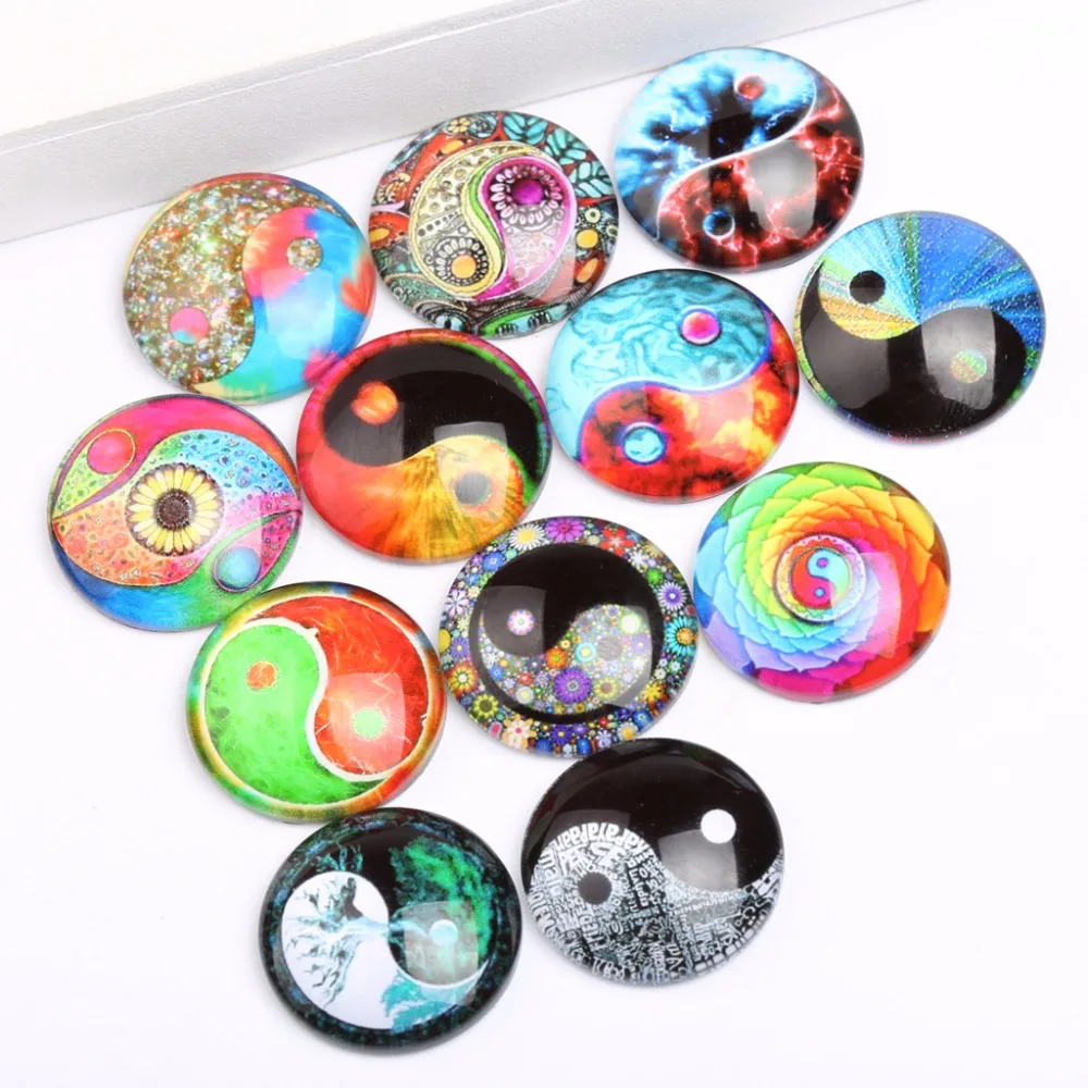 reidgaller 50pcs mix yingyang photo cabochon 12mm glass round dome flatback jewelry accessories for earrings making
reidgaller 50pcs mix yingyang photo cabochon 12mm glass round dome flatback jewelry accessories for earrings making