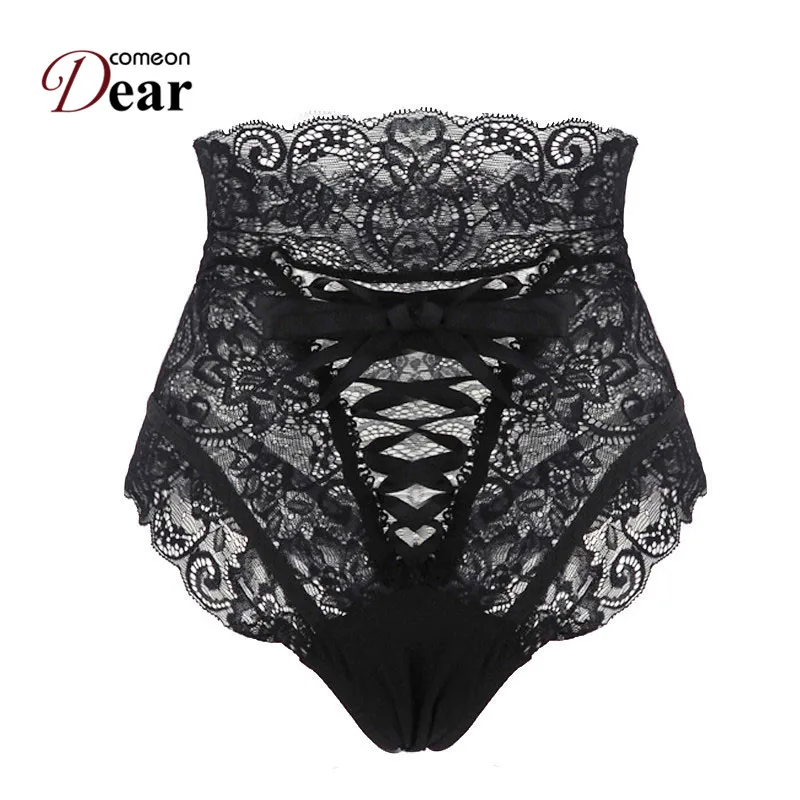 Comeondear Boy Shorts Lace Strappy Open Cortch Plus Size Lace Woman Panties Underwear Black High Waist Ladies Panties PK5139
Comeondear Boy Shorts Lace Strappy Open Cortch Plus Size Lace Woman Panties Underwear Black High Waist Ladies Panties PK5139