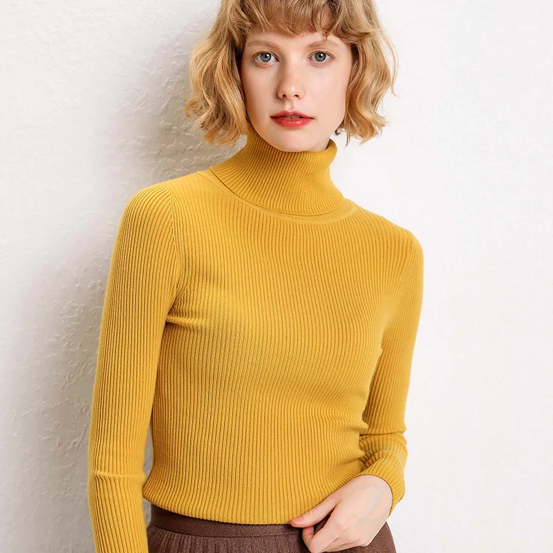 Autumn And Winter Korean Style Wool Knitted Sweater Women 2019 New Long Sleeve High Collar Slim Femme High Elasticity Pullovers
Autumn And Winter Korean Style Wool Knitted Sweater Women 2019 New Long Sleeve High Collar Slim Femme High Elasticity Pullovers