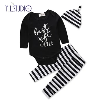 2018 Autumn New Boy Clothes Set Cotton Long-sleeved Romper Trousers Hat 3 Pcs Newborn Outfit Little Girls Baby Boy Clothes Set
2018 Autumn New Boy Clothes Set Cotton Long-sleeved Romper Trousers Hat 3 Pcs Newborn Outfit Little Girls Baby Boy Clothes Set