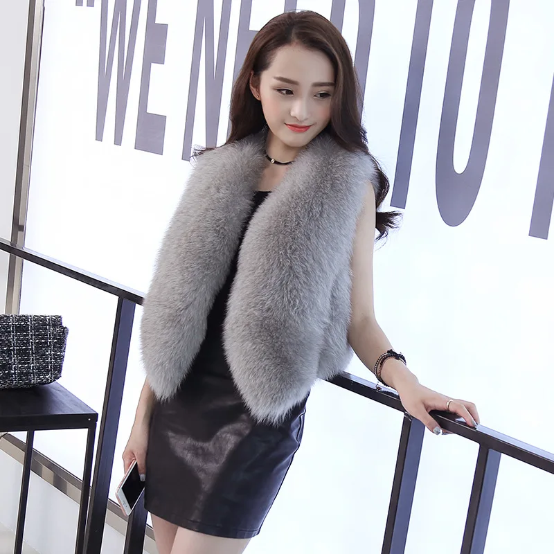 Women Autumn Faux Fox Fur Vest Short Style Ladies Sleeveless Jackets Women Fox Fur Bodywarmer Ladies Waistcoat
Women Autumn Faux Fox Fur Vest Short Style Ladies Sleeveless Jackets Women Fox Fur Bodywarmer Ladies Waistcoat