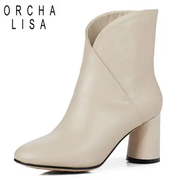 ORCHA LISA Genuine Leather Big Size Round Toe Slip On High Heels Boots for Women Autumn Shoes Women Female Botas Feminina J291
ORCHA LISA Genuine Leather Big Size Round Toe Slip On High Heels Boots for Women Autumn Shoes Women Female Botas Feminina J291